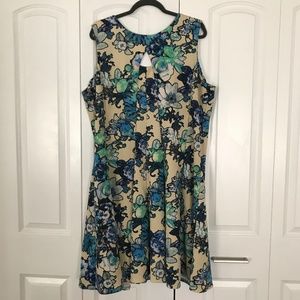 Julian Taylor Floral Printed Fit & Flare Dress